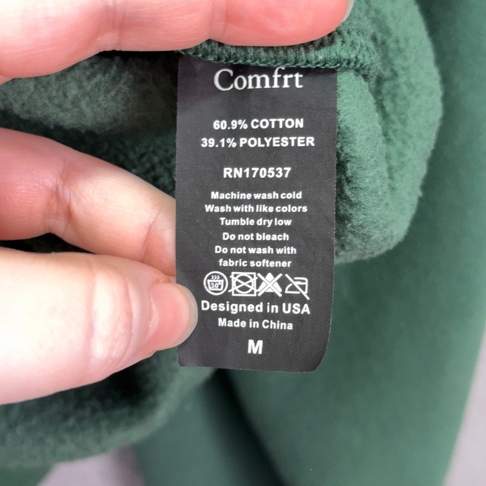 Comfort brand Green Zip-Up Hoodie Sweatshirt - Picture 8 of 12